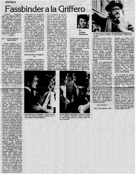 Fassbinder a la Griffero