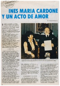 Inés María Cardone y un acto de amor