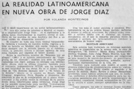 La realidad latinoamricana en nueva obra de Jorge Díaz