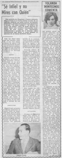 "Se infiel y no mires con quién"