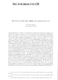 Presentación del libro El amor insecto