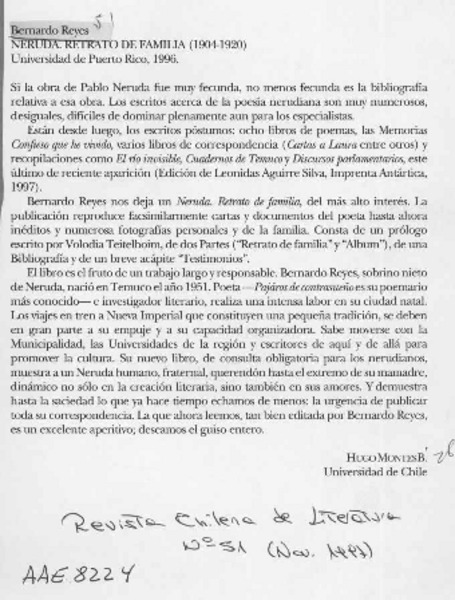 Neruda, retrato de familia (1904-1920)