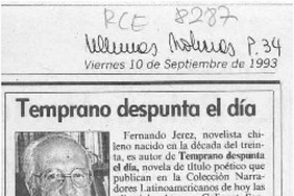Temprano despunta el día  [artículo] Hugo Montes Brunet.