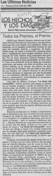Todos los premios, el premio