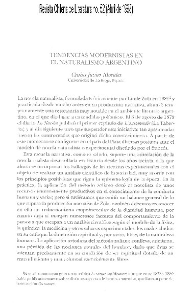 Tendencias modernistas en el naturalismo argentino