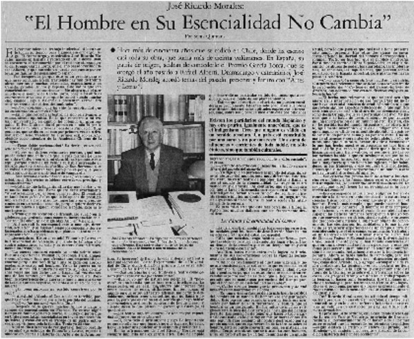 "El hombre en su esencialidad no cambia"