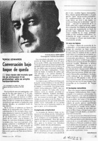 Conversación bajo toque de queda.