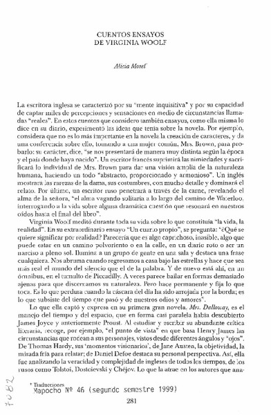 Cuentos-ensayos de Virginia Woolf