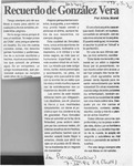 Recuerdo de González Vera