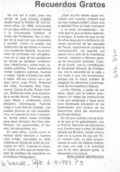 Recuerdos gratos