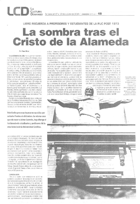 La sombra tras el Cristo de la Alameda