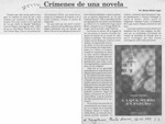 Crímenez de una novela  [artículo] Marino Muñoz Lagos.