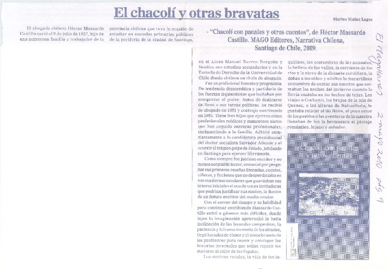 El chacolí y otras bravatas