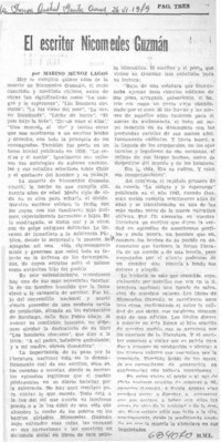 El escritor Nicomedes Guzmán
