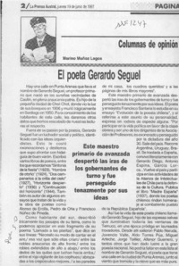 El poeta Gerardo Seguel