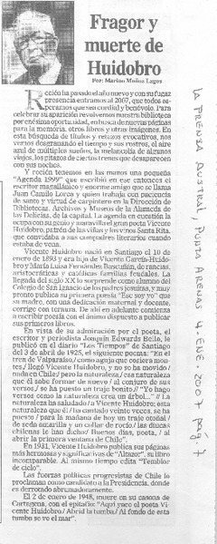 Fragor y muerte de Huidobro