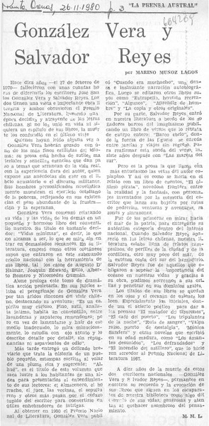 González Vera y Salvador Reyes