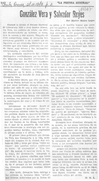González Vera y Salvador Reyes