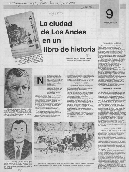 La ciudad de Los Andes en un libro de historia