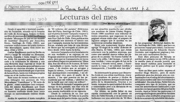 Lecturas del mes