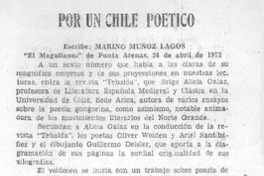 Por un Chile poético
