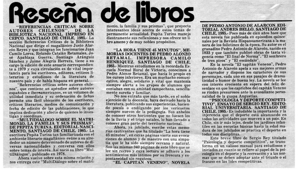 Reseña de libros
