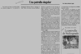 Una patrulla singular  [artículo] Marino Muñoz Lagos.