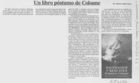 Un libro póstumo de Coloane