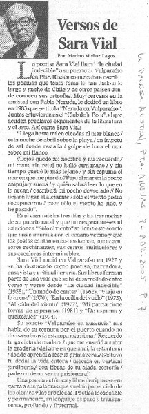 Versos de Sara Vial