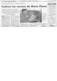 Vuelven los cuentos de María Eliana