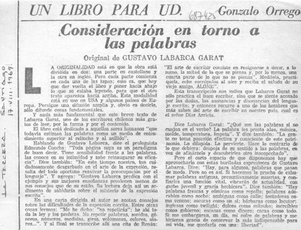 Consideraciones en torno a las palabras