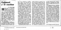Fujimori y el escritor