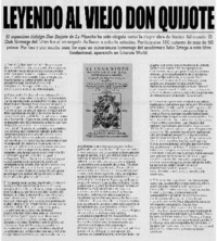 Leyendo al viejo don Quijote