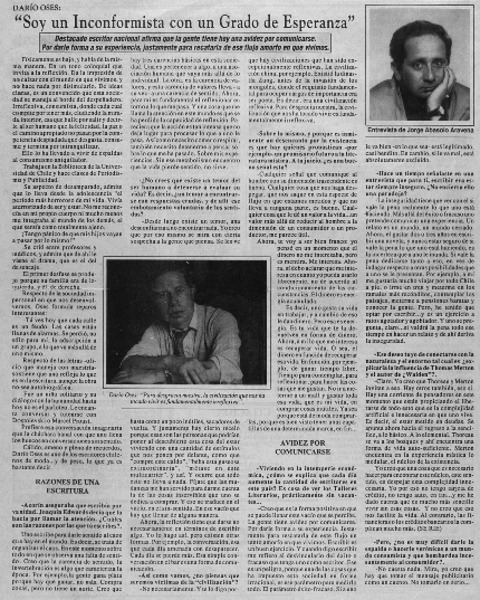 "Soy un incorfonmista con un grado de esperanza"