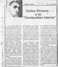 Carlos Olivárez y su "Combustión interna"  [artículo] Emilio Oviedo.