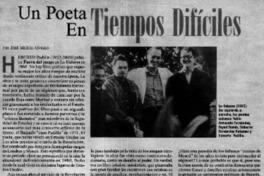 Un poeta en tiempos difíciles