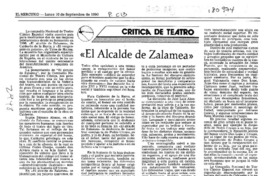 El alcalde de Zalamea  [artículo] Carola Oyarzún L.