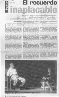 El recuerdo inaplacable  [artículo] Marcela de Pablo