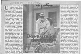 Dos estrenos de agosto  [artículo] Sergio Palacios.
