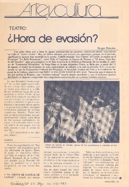 Hora de evasión?