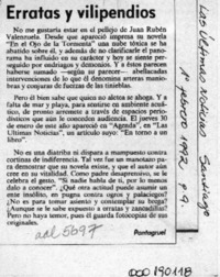 Erratas y vilipendios  [artículo] Pantagruel.