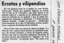 Erratas y vilipendios  [artículo] Pantagruel.