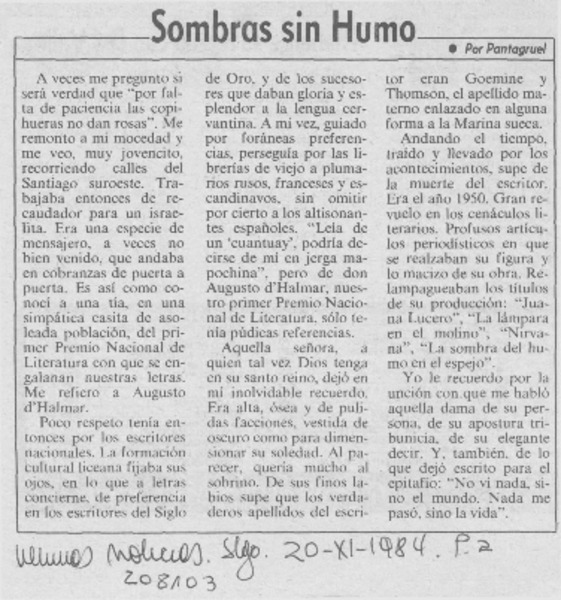 Sombras sin humo