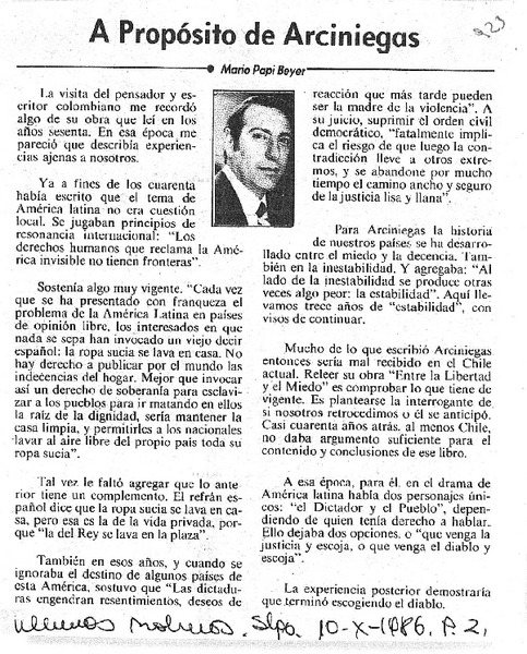 A propósito de Arciniegas