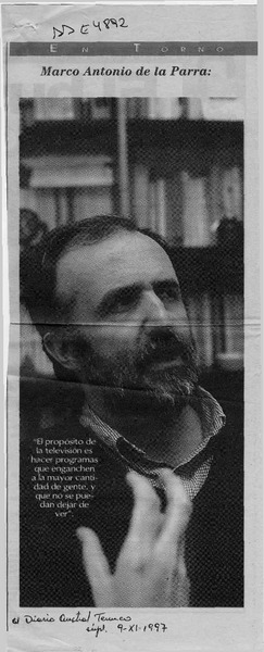 Marco Antonio de la Parra, "La TV opera como el narcotráfico"