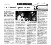 Un "Coronel" que se las trae --  [artículo] Italo Passalacqua C.