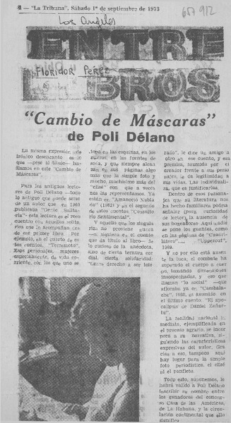 Cambio de Máscaras  [artículo] Floridor Pérez.