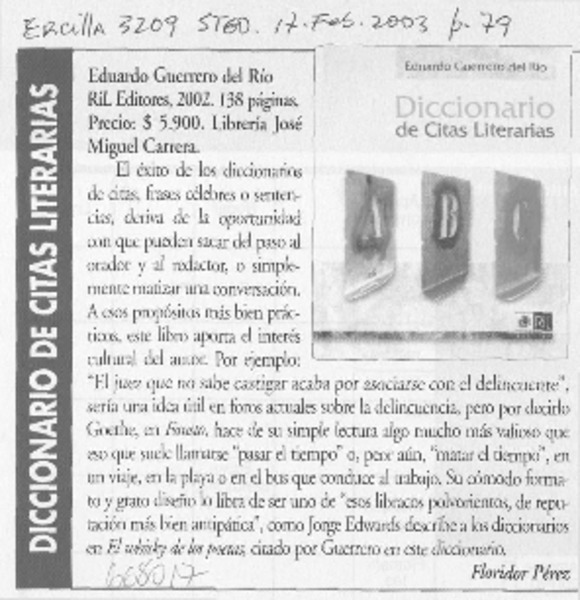 Diccionario de citas literarias
