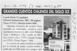 Grandes cuentos chilenos del siglo XX  [artículo] Floridor Pérez