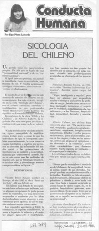 Sicología del chileno